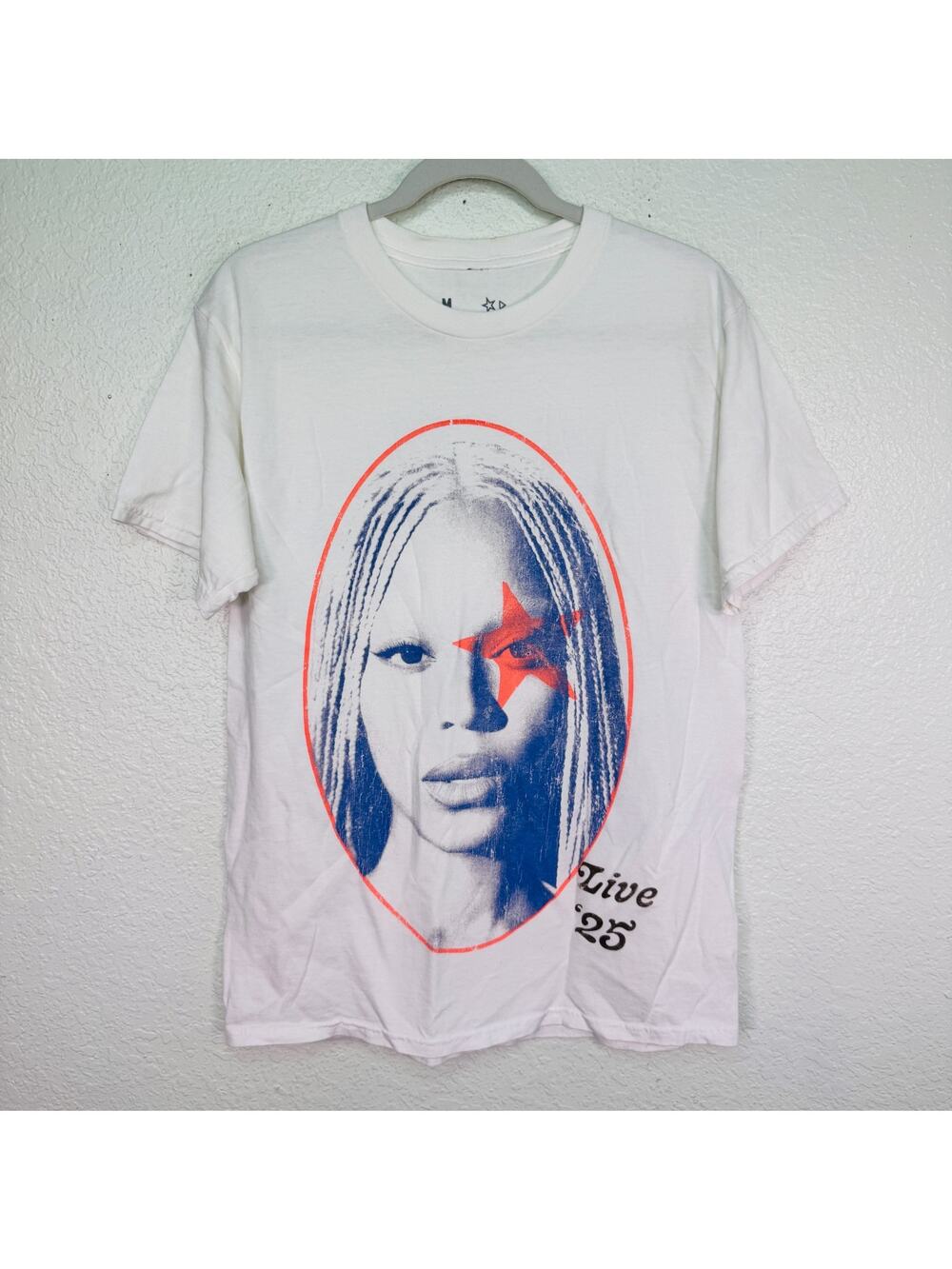 Beyonce Cowboy Carter Tour Shirt Medium Yaya White Graphic Tee CCT 2025 Merch